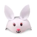 Sombrero de felpa de conejo blanco para niños, lindo tocado de disfraz de animal para fiesta. - Conejo Blanco