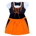Oktoberfest deutsches Bierfest bayerisches Kleid Halloween Kostüm schwarz orange Detailansicht - M (Empfohlen 110-120) / Kleider / Colorblocking