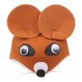 Sombrero de ratón de fieltro marrón para niños, tocado de animal lindo para accesorios de escenario. - Ratón marrón