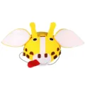 Sombrero de animal de dibujos animados para niños lindo peluche amarillo fiesta accesorio - Jirafa