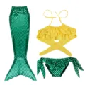 Paidiko set magio sirenas me prasina lepia oura kai kitrino bikini top gia tin paralia. - MRY-303-E (Φούστα, εσώρουχο και σουτιέν) / Μέγεθος 110