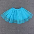 Kids blue tulle tutu skirt fluffy mesh dance skirt for girls stage performance apparel - One Size / Blue