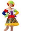 Femme coloré clown costume robe pour spectacle de scène fête cosplay et carnaval. - 4XL / ZD-002