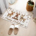 Detail de paillasson d'entree de noel, motif de renne mignon, tapis de sol absorbant deco. - ZD2026714-7