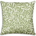 Green botanical leaf pattern throw pillow cover, vintage Morris style cushion case for sofa. - Short Plush Cushion Cover (Without Core) 45*45cm / BZ2026821-2