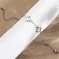 Stainless steel four-leaf clover bracelet stylish hollow clover chain jewelry for women - Clover Bracelet / Steel