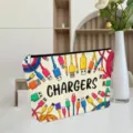 Canvas charger cable storage makeup bag portable zipper pouch for digital accessories detail - ZYHZB8133-10