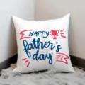 Father's day decorative square pillowcase white cushion cover festive gift detail view - 45x45cm / Style 3