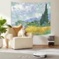 Van Gogh Kunst Wandteppich digital gedruckt ästhetische Heimdecorations Wandbehang Schlafzimmer - 90x75cm Polyester / Stil 4