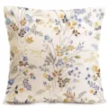 Decorative floral throw pillow cover with vintage botanical print for sofa and bed. - QL-BZ414-6