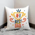 Father's Day decorative throw pillow cover, cute best dad trophy print cushion case for sofa. - 45x45cm / Style 8