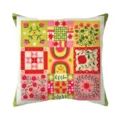 Bohemian floral patchwork throw pillow cover, retro grid decorative cushion case for home. - Peach Skin Pillow Cover 45x45cm / BZ2026062-5