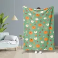 Morsa coperta in flanella di Halloween con zucche, plaid morbido per ufficio o letto. - ZM20251015-4 / Coperta in flanella con stampa su un lato, 100x150 cm (350 g)