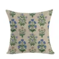 Funda de cojín vintage con estampado floral, funda de almohada cuadrada de lino algodón para sofá. - Estilo Floral 5