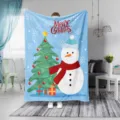 Christmas flannel blanket soft cozy throw blanket for kids office travel dormitory use - Christmas Blue