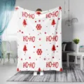 Muy acogedora manta navideña de franela con diseño rojo para el hogar y la oficina - 70x100cm / Estilo 6