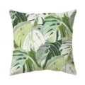 Green tropical plant leaf throw pillow cover Nordic sofa cushion home decor 45x45cm - 45x45cm / Peach Skin Pillow Cover-45x45cm (Pattern 3)
