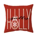 Christmas red white pillow cover festive decorative cushion case for sofa home decor - 45x45cm / Peach Skin