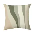 Housse de coussin géométrique abstraite verte Morandi, taie de canapé minimaliste. - Motif 1 (ZB2026718-1) / Velours Peau de Pêche 45x45cm