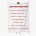 Weiche personalisierte Flanell Fleecedecke Kuscheldecke mit individuellem Fotodruck - Einseitig bedruckte Flanelldecke, 70x100 cm (230 g) / QL-MT20251015-0