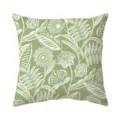Housse de coussin feuille de plante tropicale verte style scandinave pour deco salon - 45x45cm / Housse de Coussin Peau de Pêche-45x45cm (Motif 8)