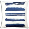 Fundas de cojin con pincelada acuarela azul, diseno de rayas abstractas para sofa cama. - BZ72026-6