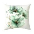 Neo-Chinese watercolor blue green floral throw pillow cover abstract floral cushion cover 45x45 - Style 7