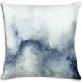 Funda de cojin decorativa con estampado de acuarela azul abstracta para sofa cama hogar - BZ72026-7