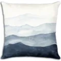 Funda de cojín montaña acuarela paisaje azul abstracto funda de almohada de sofá - BZ72026-8