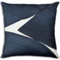 Funda de cojín de arte abstracto moderno azul marino acuarela geométrica decoración - BZ72026-9