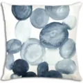 Funda de cojín con puntos abstractos en acuarela azul, elegante funda de almohada artística. - BZ72026-13