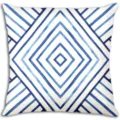 Primer plano del patrón geométrico de acuarela azul y blanca, ideal para funda de cojín. - BZ72026-15