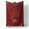 Christmas red flannel blanket for cozy home nap sofa use and holiday gift giving soft warm throw - MT06018-5