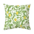 Housse de coussin nordique fraîche à feuilles de plantes tropicales vertes et citrons jaunes - 45x45cm / Housse de Coussin Peau de Pêche-45x45cm (Motif 5)