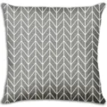 Close-up detail of grey geometric herringbone cushion cover, ideal for modern sofa decor. - Peach Skin Cushion Cover (Without Core) 45*45cm / Style 1