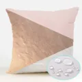 Waterproof geometric cushion cover detail showing water resistance and soft polyester fabric. - 90g Single-Sided Print / ZB2026725-2