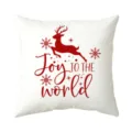 Christmas Reindeer Snowflake Pillow Cover Holiday Sofa Cushion Cover Decorative Pillow Case Red - Style 2 / Peach Skin Velvet 45x45cm