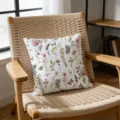 Funda de cojín floral bohemia funda de almohada decorativa de flores silvestres para el hogar - Funda de Almohada de Piel de Melocotón de Una Cara 45x45cm / QL-BZ416-2