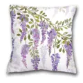 Housse de coussin style nordique glyciniens aquarelle douce taie doreiller florale pour salon - QL-BZ4-8