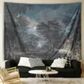 European classical landscape oil painting wall tapestry for bedroom living room decor - Classical Oil Painting Style 2 (ZG202605020-2) / 90x75cm