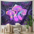 Psychedelic mushroom tapestry starry universe wall hanging for bedroom living room decor - GT202605020-5