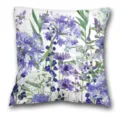 Housse de coussin florale lavande bleue taie d'oreiller décorative carrée douce - QL-BZ4-10