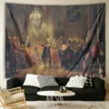 Classical European oil painting tapestry wall hanging for bedroom and living room decor. - Classical Oil Painting Style 8 (ZG202605020-8)