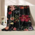 Coperta plaid con stampa floreale vintage morbida e confortevole per divano letto - Coperta in flanella con stampa su un lato, 70x100 cm (230 g) / ZM20260522-1