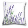 Housse de coussin lavande aquarelle, style nordique taie d'oreiller douce canapé chambre. - QL-BZ4-12