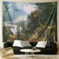 European classical oil painting tapestry for bedroom living room wall hanging decor - Classical Oil Painting Style 10 (ZG202605020-10)