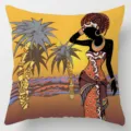 African style tribal ethnic geometric print throw pillow cover, vibrant home decor cushion. - Single-Sided Cushion Cover / 35*35cm
