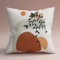 Housse de coussin décorative motif botanique abstrait géométrique Morandi, douce pour canapé. - Housse de Coussin en Lin Simple Face / 45x45cm / Style 1