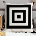 Black and white geometric pillowcase abstract print sofa cushion cover square home decor - Single-Sided Peach Skin Pillowcase; Without Core; 45x45cm / Style 3