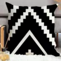 Black and white geometric pillow cover modern abstract sofa cushion cover home decor comfortable - Single-Sided Peach Skin Pillowcase; Without Core; 45x45cm / Style 5